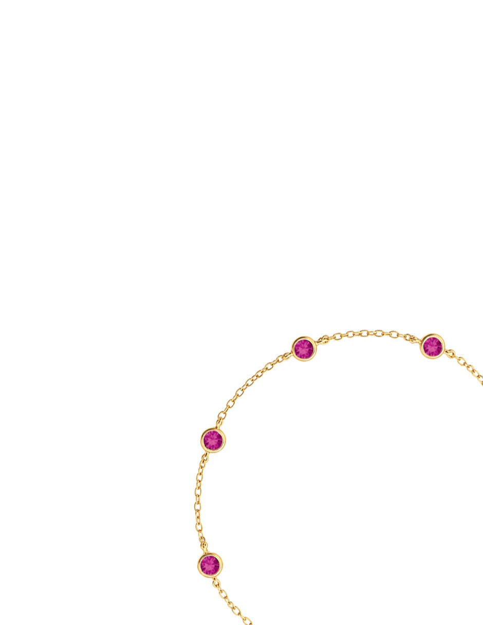 Pulsera de plata con zirconia cúbica P 925 Destellos De Color acabado brillante 2