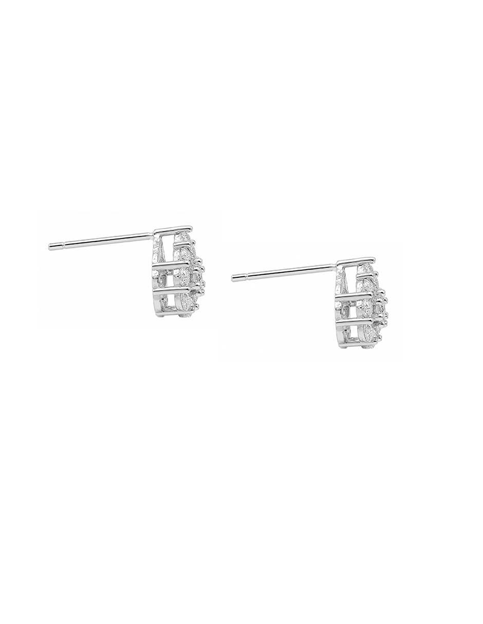 Aretes de gota de plata P 925 con acabado pavé 3