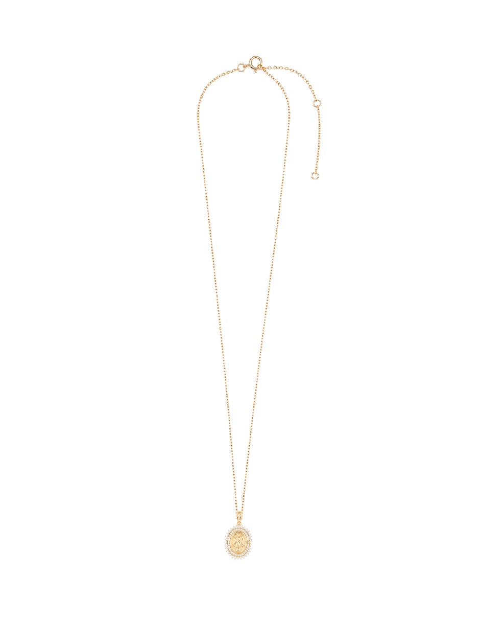 Medalla y cadena de ovalado VIRGEN MILAGROSA de plata P 925 2