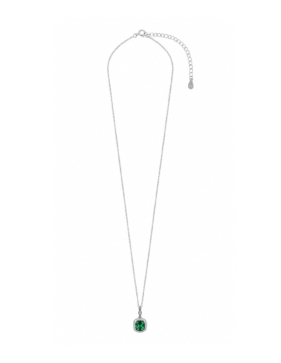 Collar con dije cuadrado CLÁSICO CIRCUADRADO de plata P 925 2
