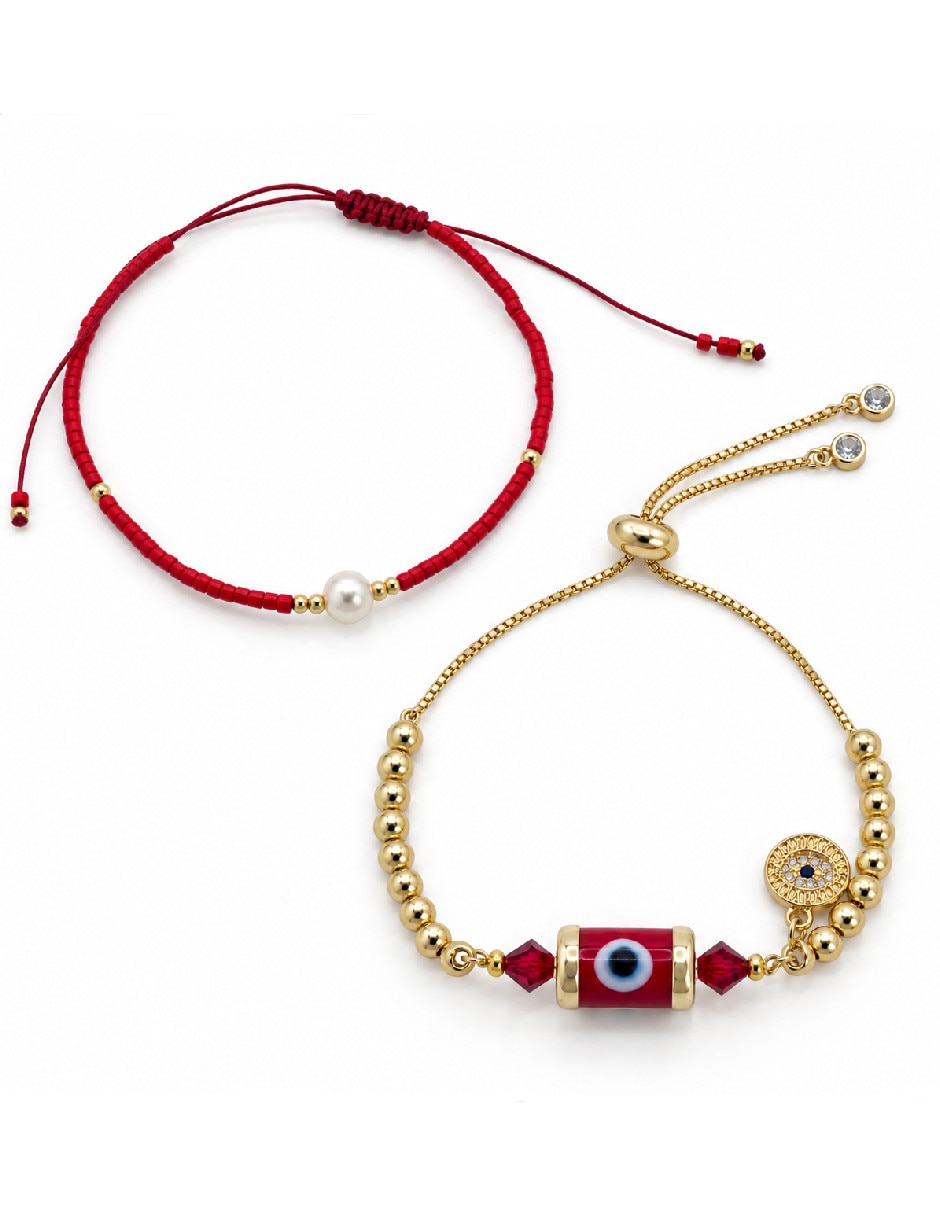 Set de pulsera de oro amarillo 18 k