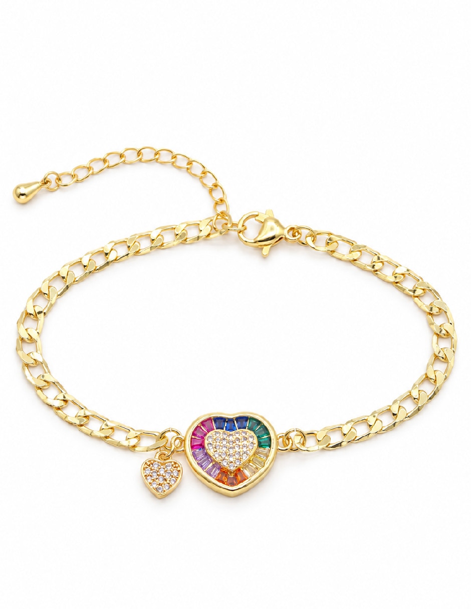 Pulsera de oro con zirconia 18 k