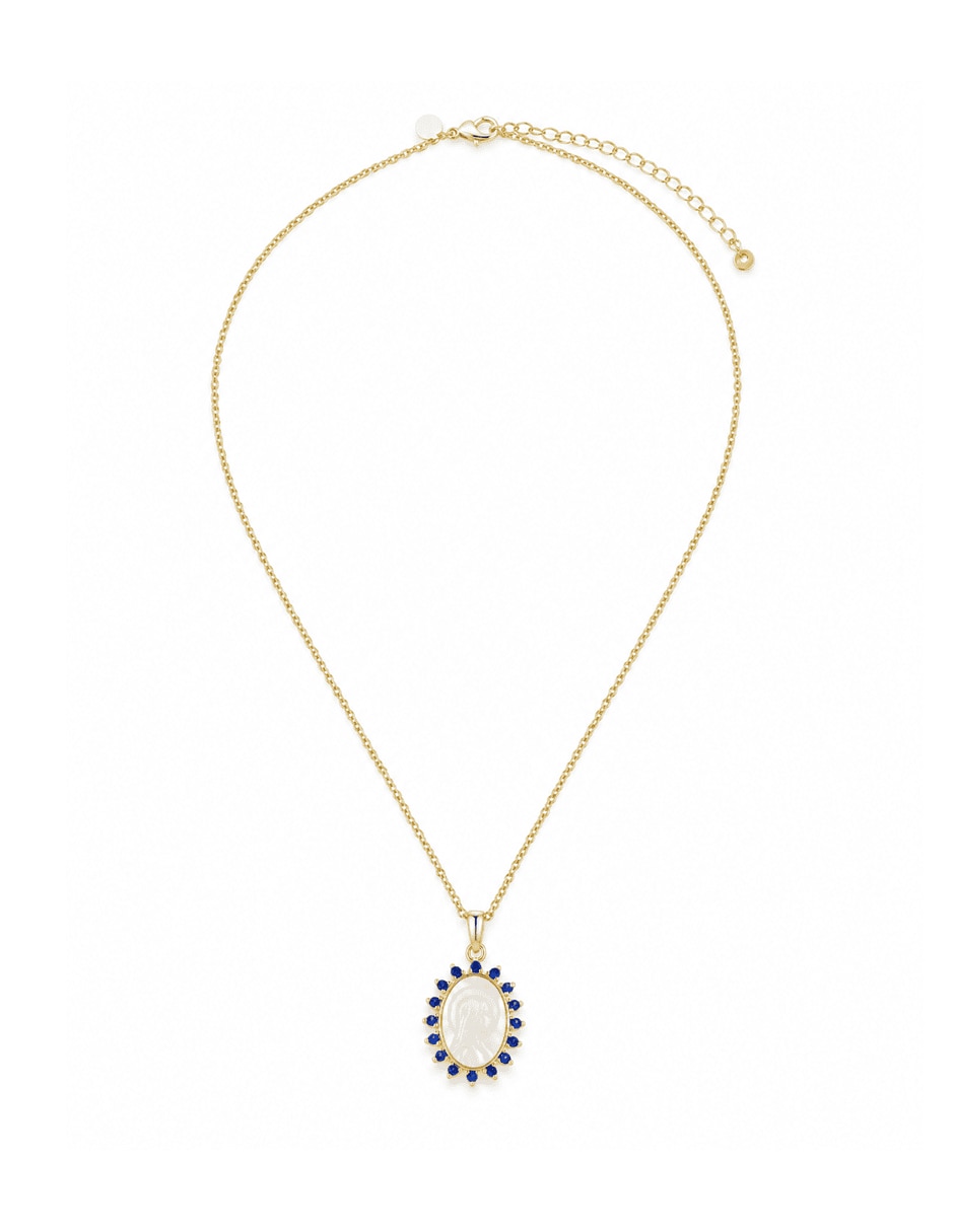 Collar ovalado Carnen Mía con acabado baño de oro 14 K