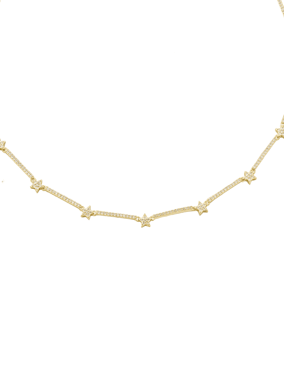 Collar de estrella con acabado baño de oro 14 K 2