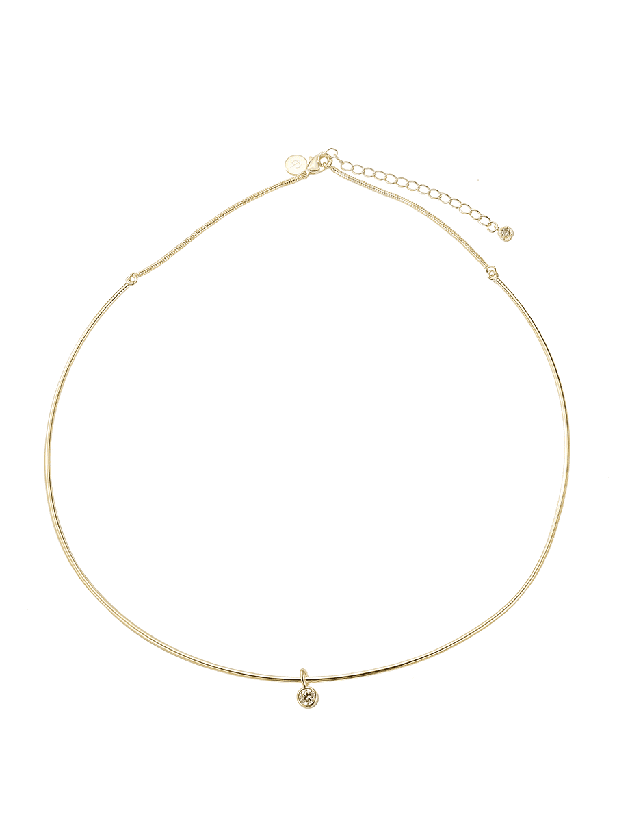 Collar con acabado baño de oro 14 K