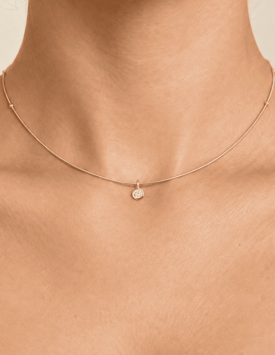 Collar con acabado baño de oro 14 K 4