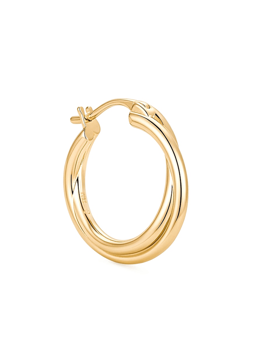 Arracadas con acabado baño de oro 14 K 2