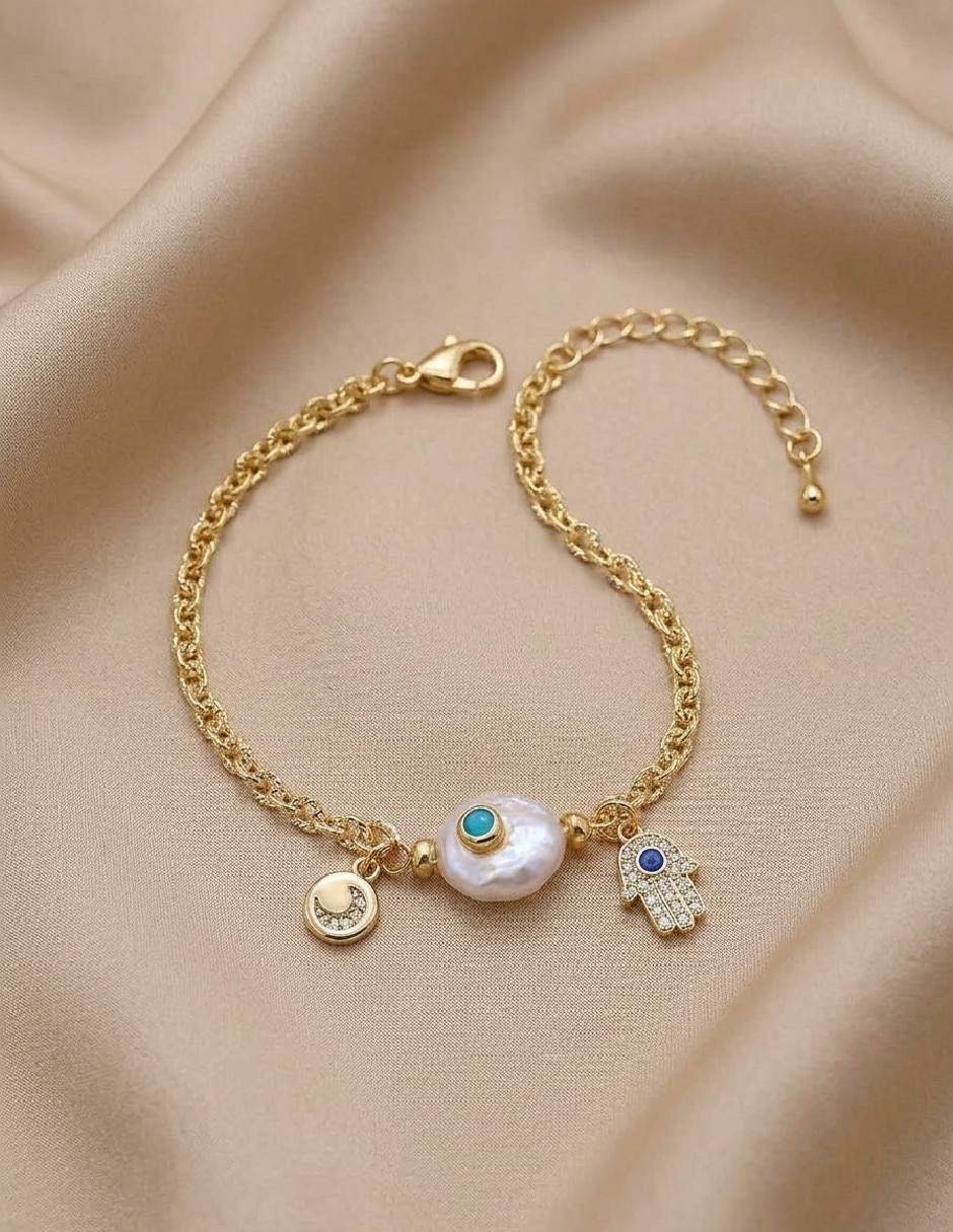 Pulsera de oro amarillo con 18 k 2