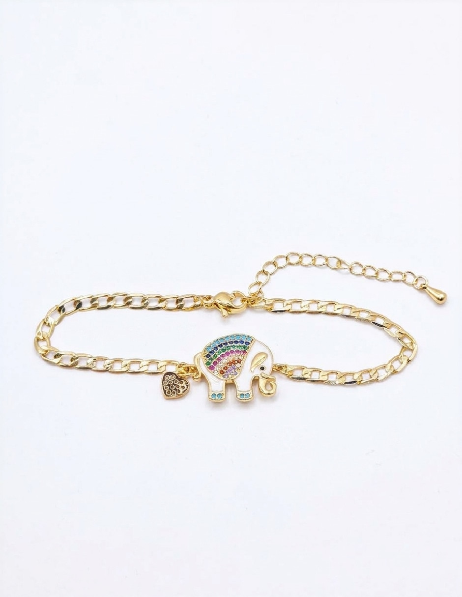 Pulsera de oro amarillo con zirconia 18 k Pulsera de oro amarillo con zirconia 18 k