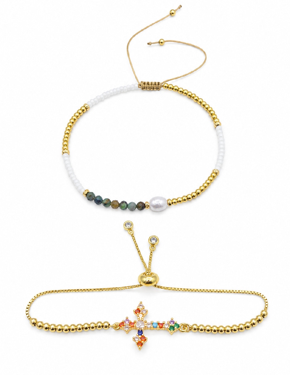 Set de pulsera de oro amarillo 18 k Set de pulsera de oro amarillo 18 k