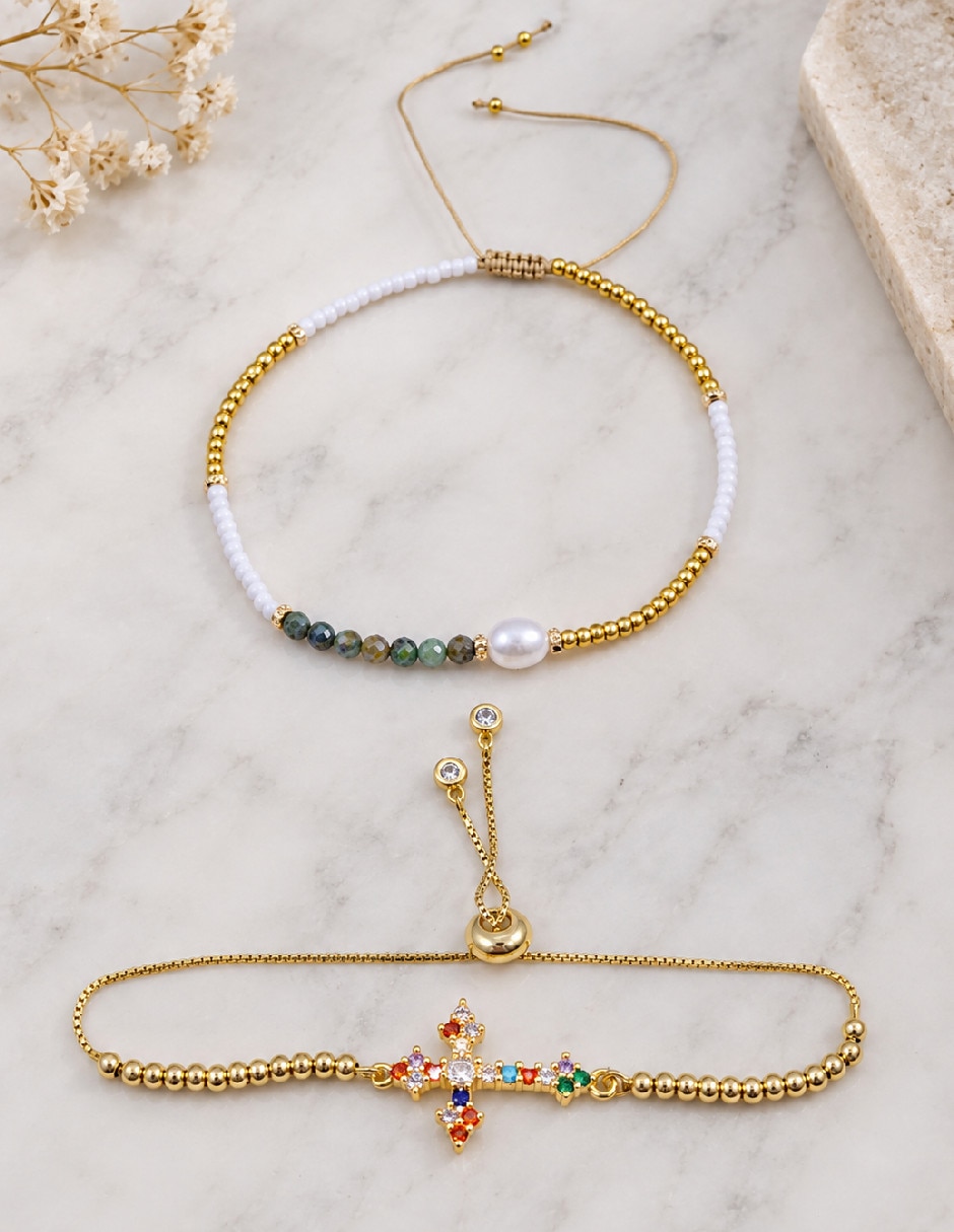 Set de pulsera de oro amarillo 18 k 3