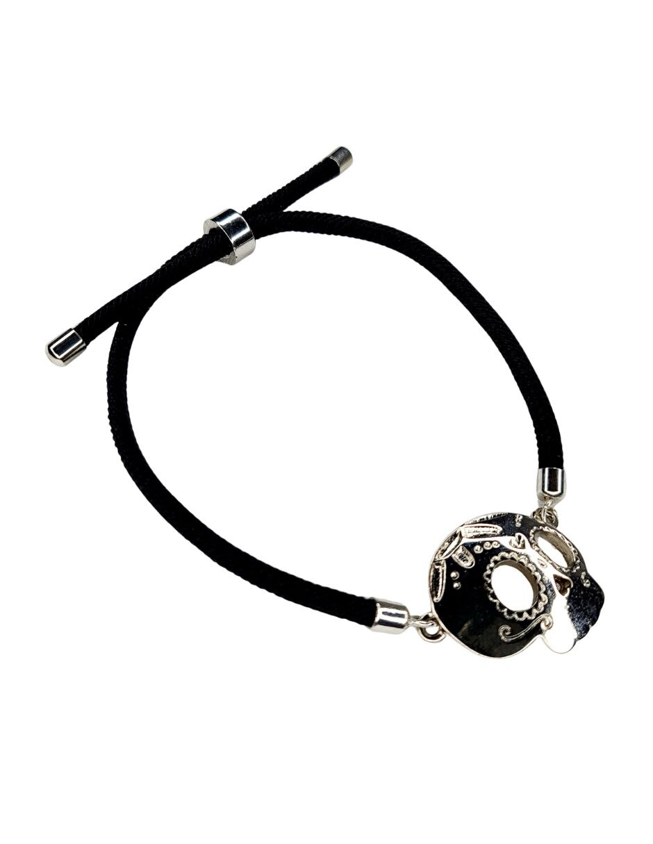 Pulsera con 24 k día de muertos acabado chapa de oro 2