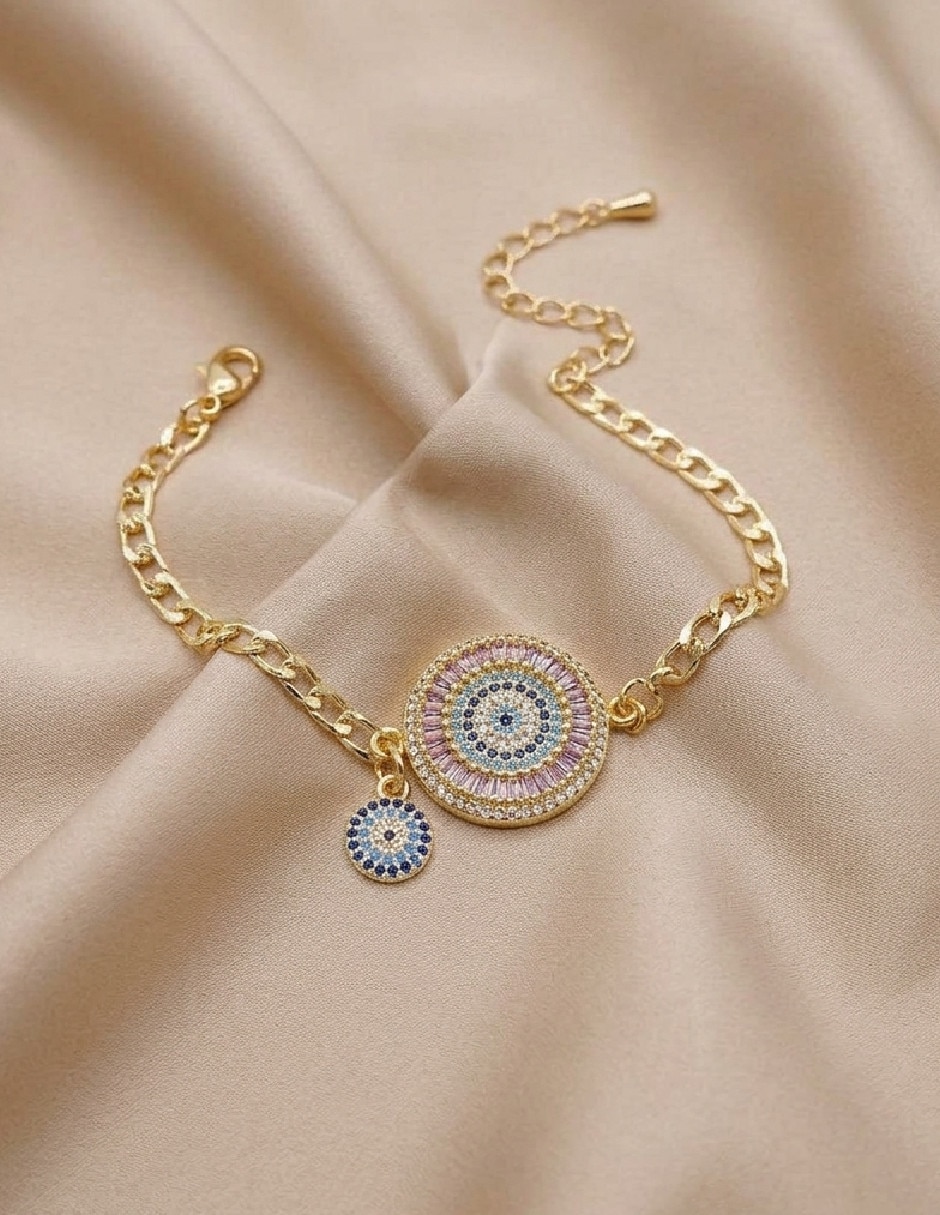 Pulsera de oro amarillo 18 K acabado chapa de oro 2