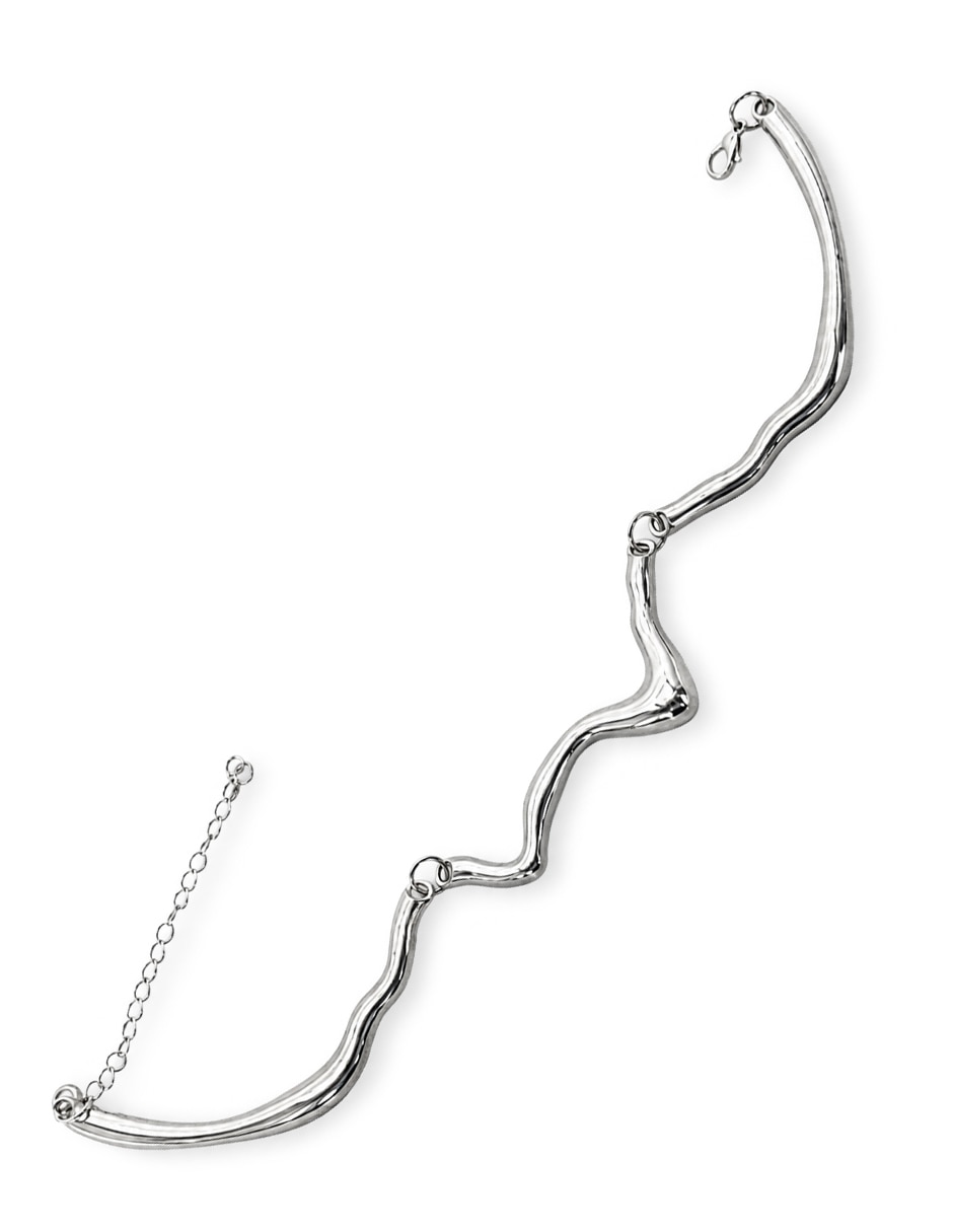 Collar Metallic Grey de metal 2