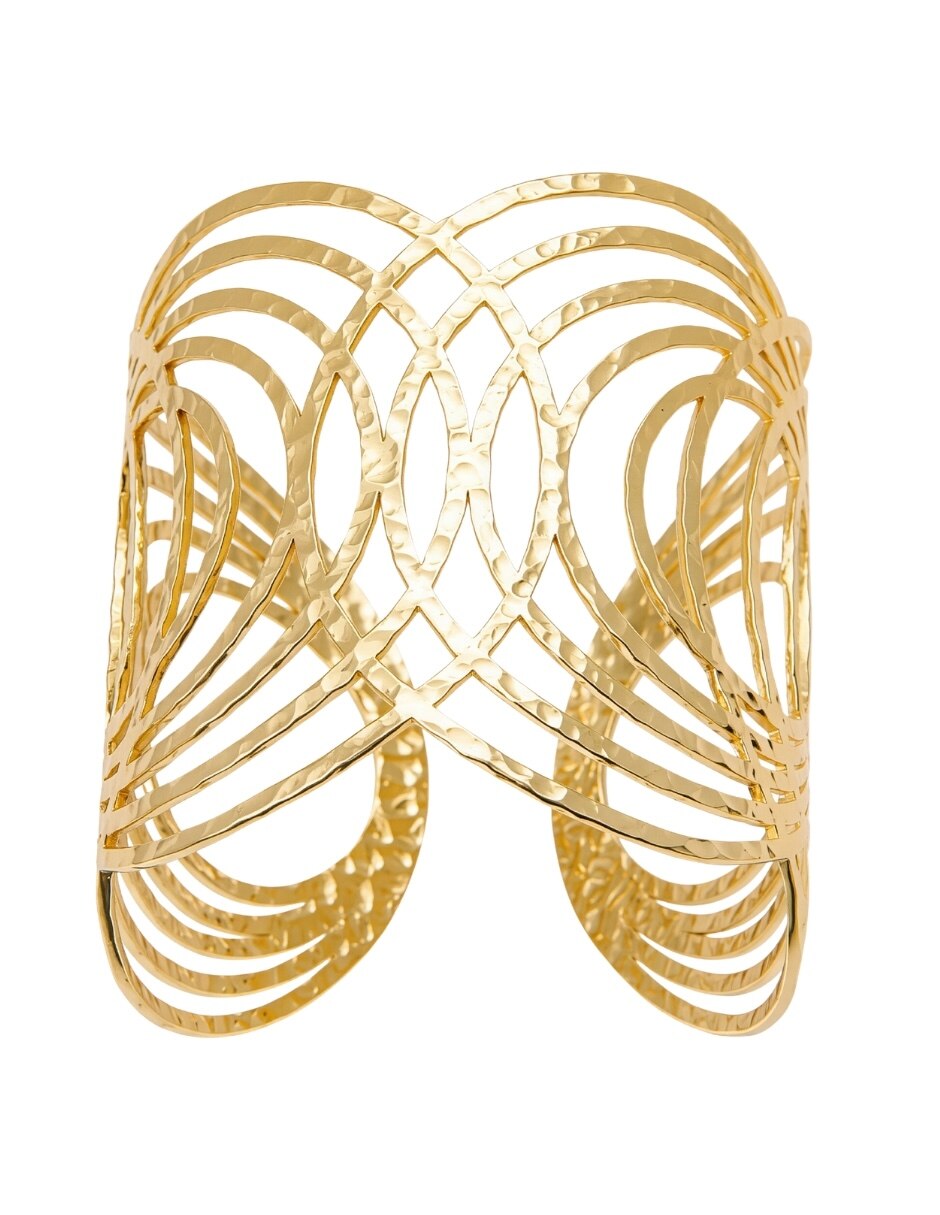 Brazalete con Ondara acabado baño de oro 2