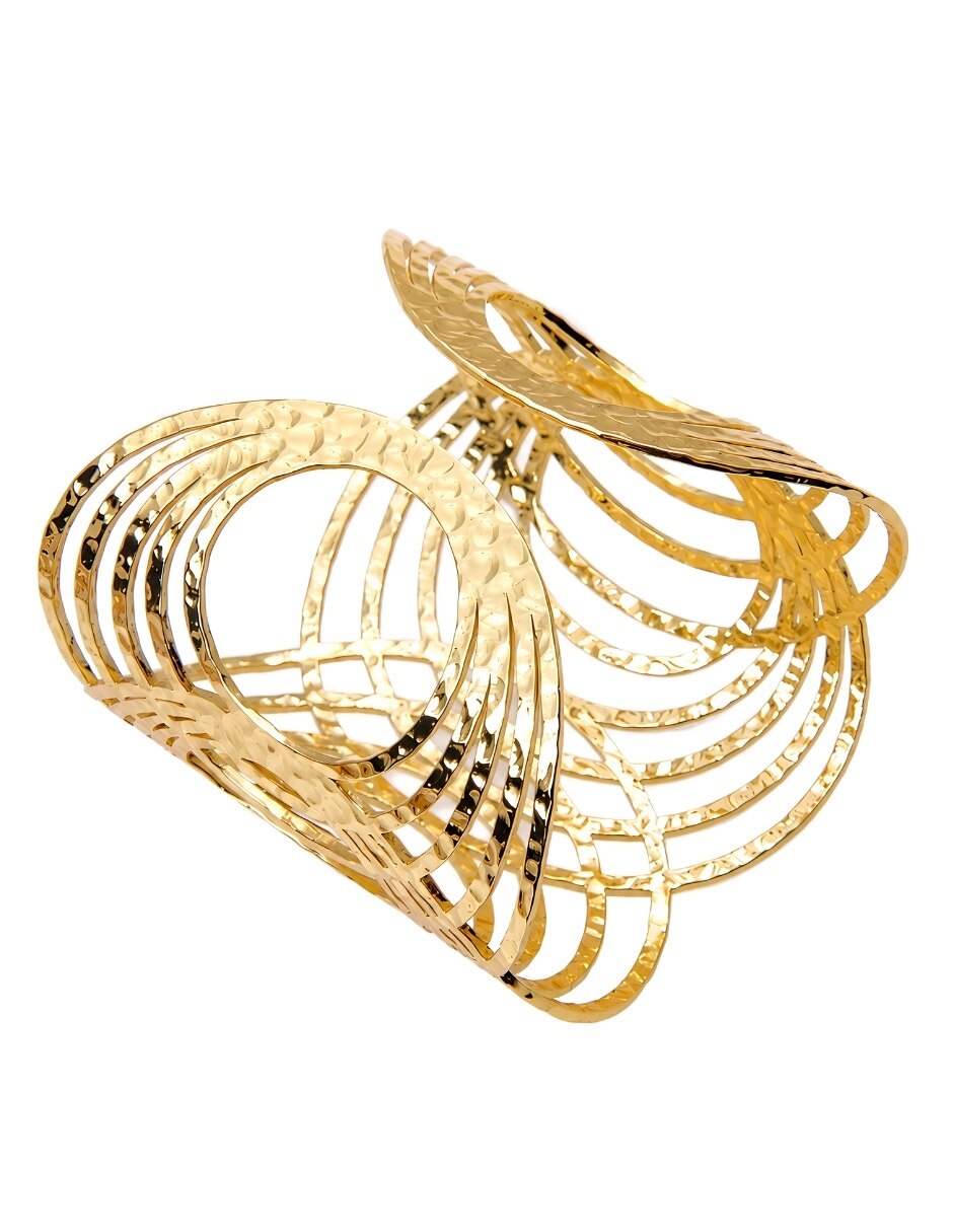 Brazalete con Ondara acabado baño de oro 3