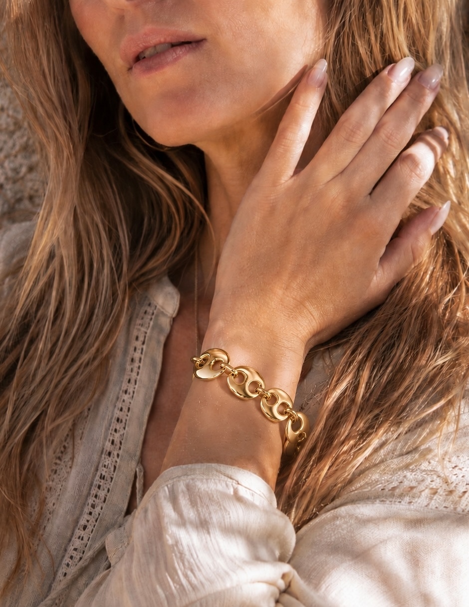Pulsera Marena acabado baño de oro 8