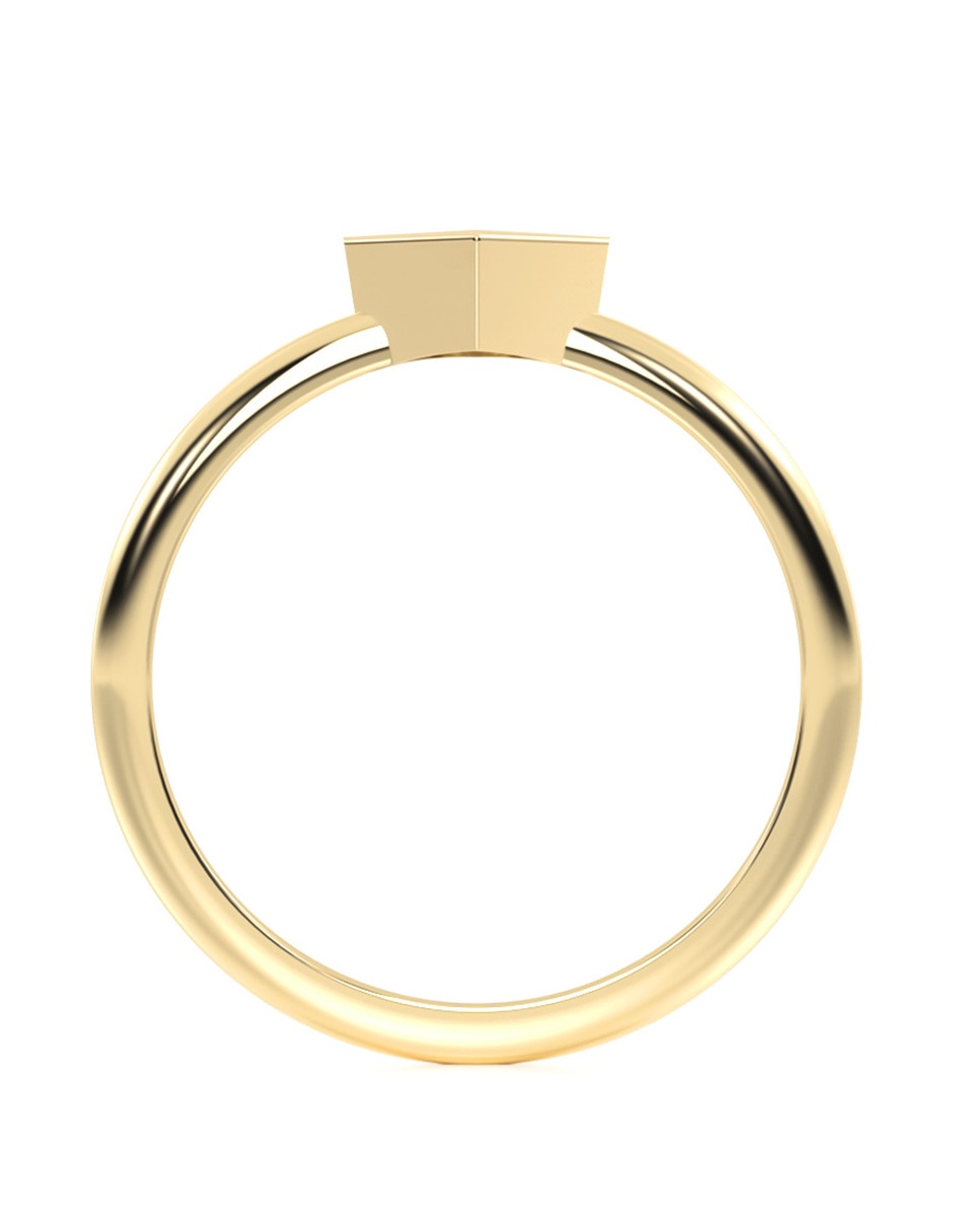 Anillo de rombo 10 k de oro zirconia brillante 4