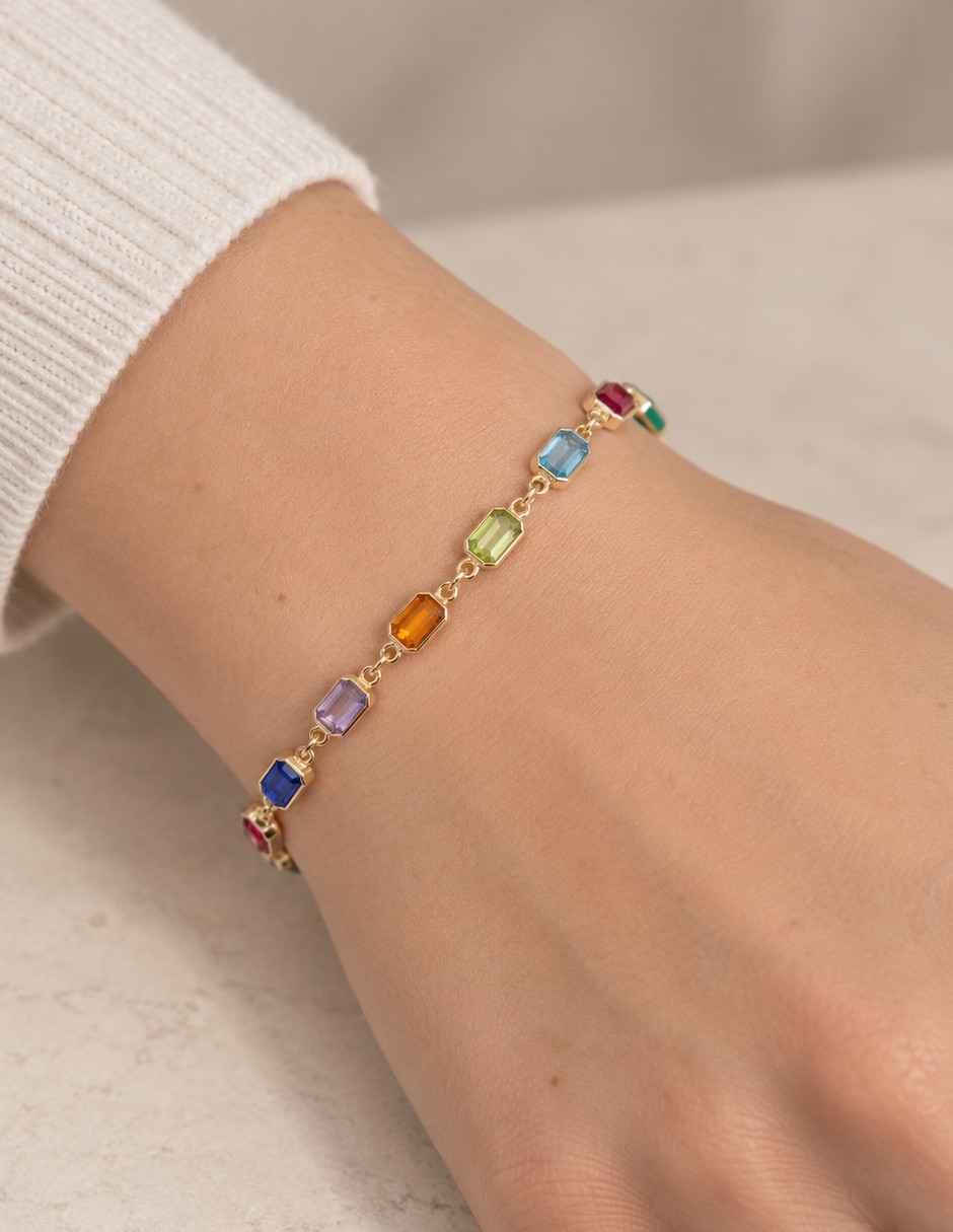 Pulsera de Oro con Sin gema 18 K acabado