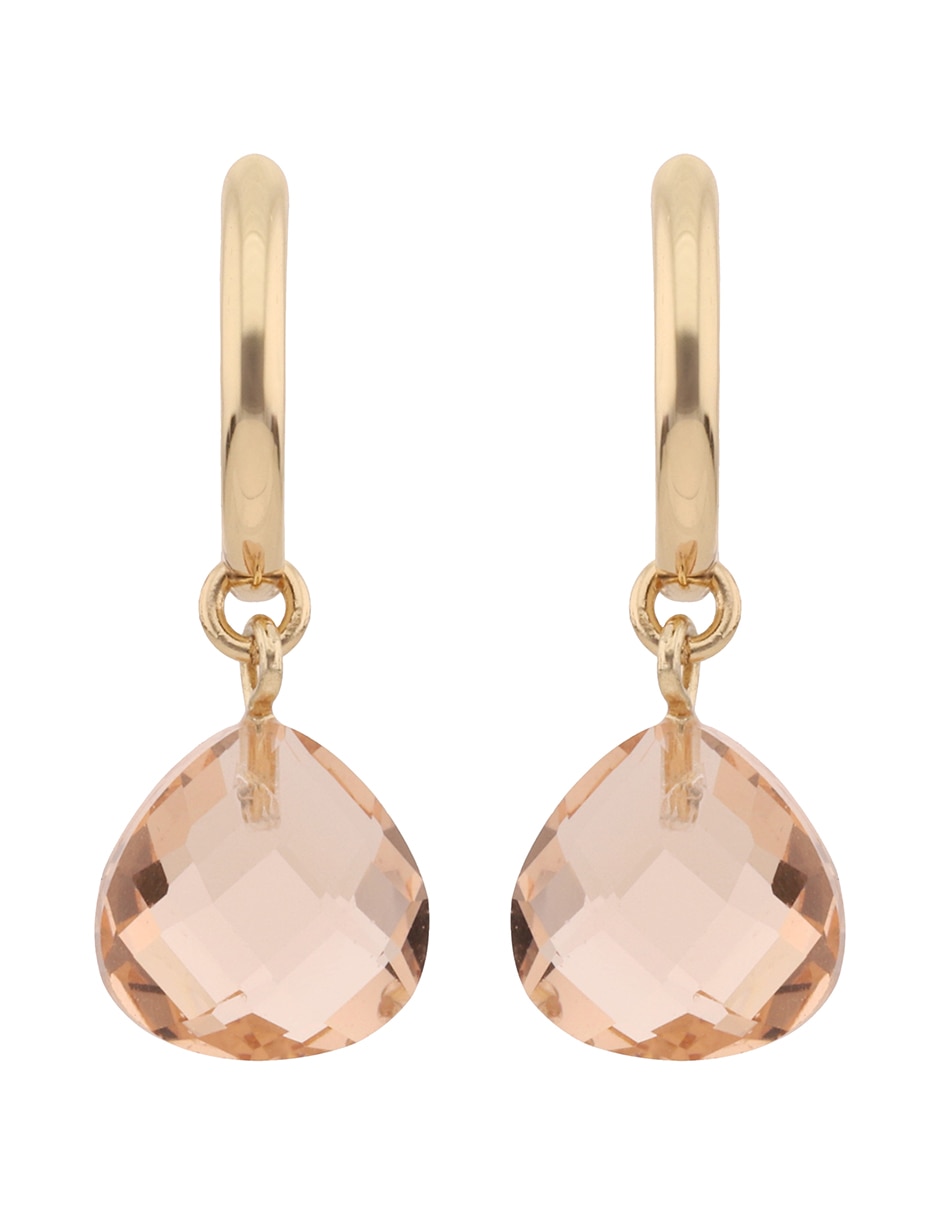 Aretes josephine con acabado brillante cristal