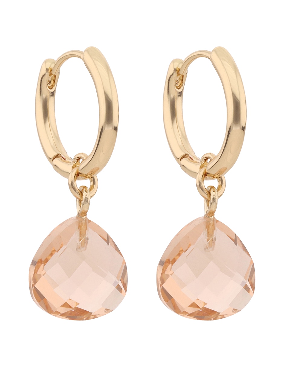 Aretes josephine con acabado brillante cristal