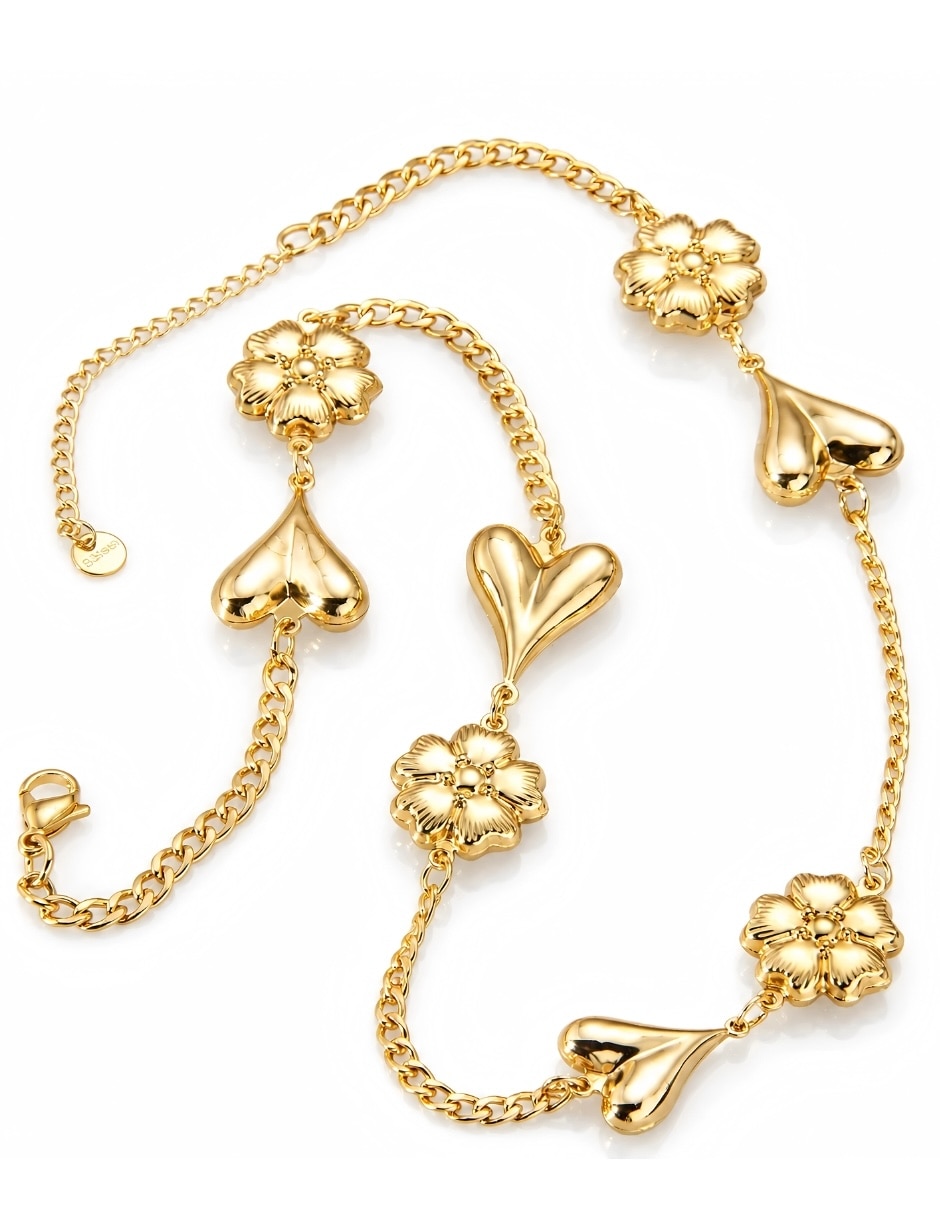 Collar floré de acero inoxidable 2