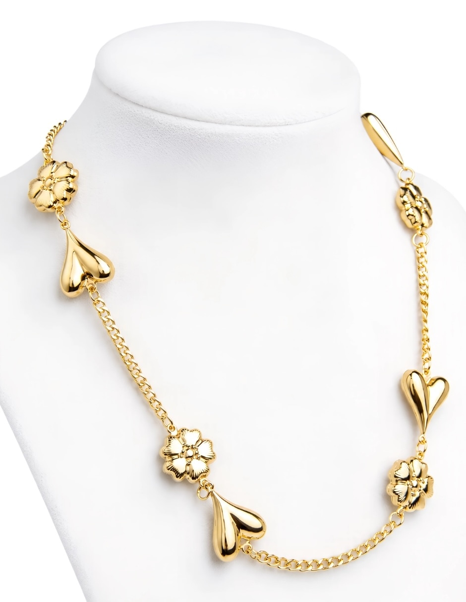 Collar floré de acero inoxidable 3