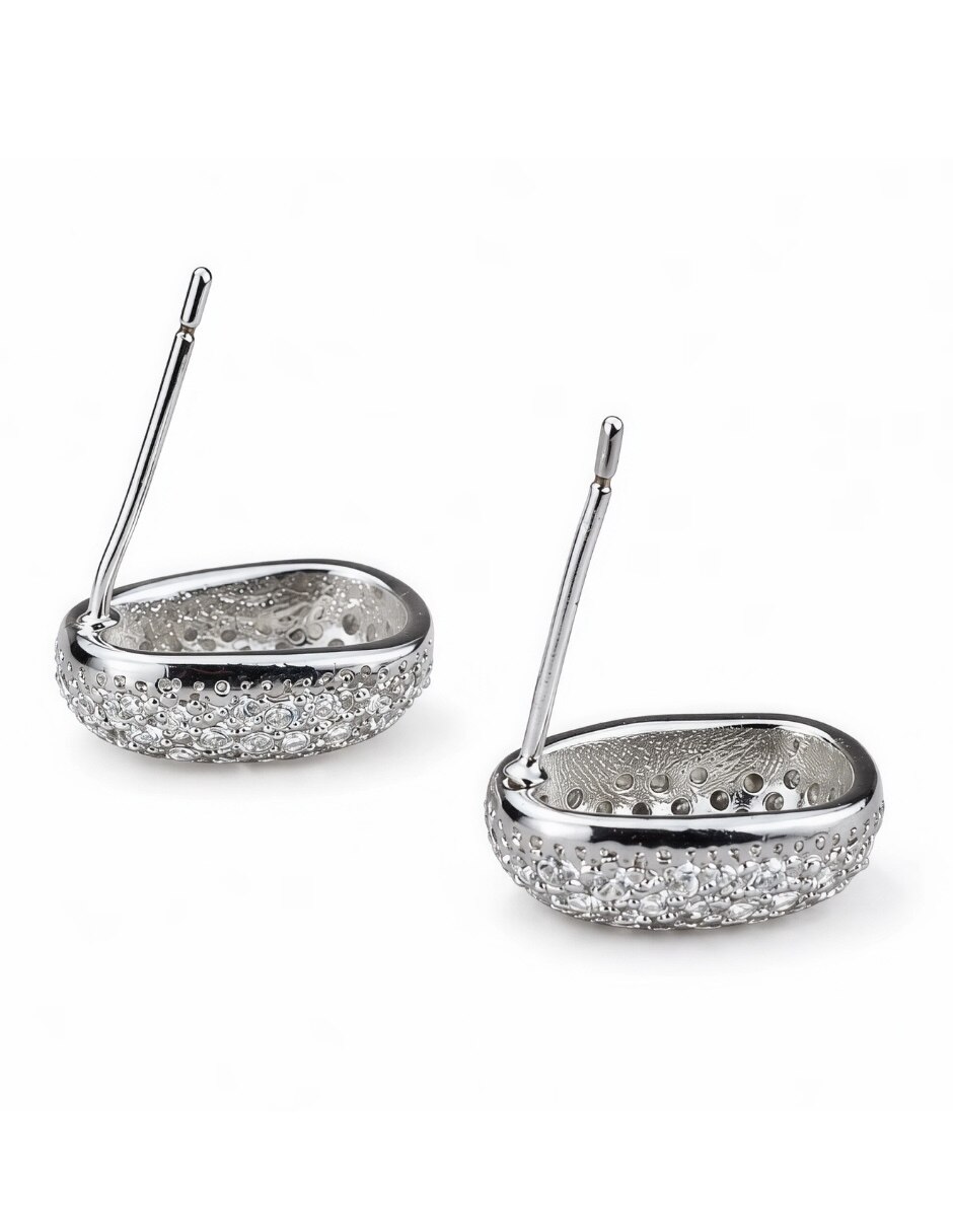 Broqueles nébula con acabado baño zirconia 3