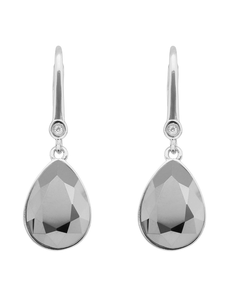 Aretes cortos mallandra con acabado liso 2