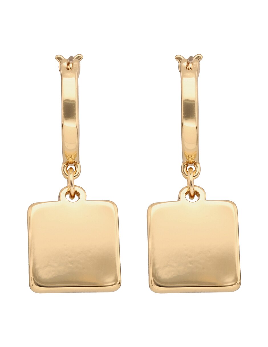 Aretes cortos mallandra con acabado liso 2