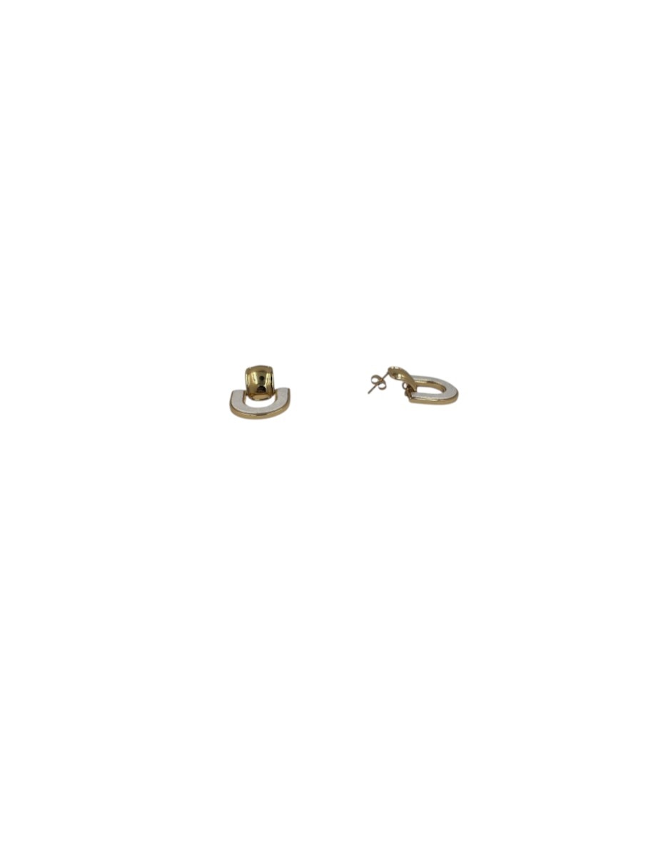 Aretes cortos de acero inoxidable con acabado brillante 2