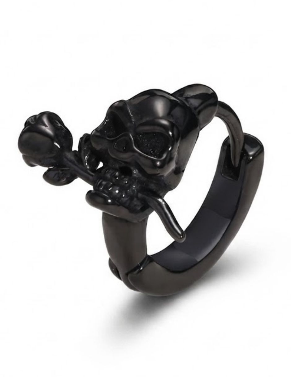 Aros de calaveras de acero inoxidable con acabado brillante 5