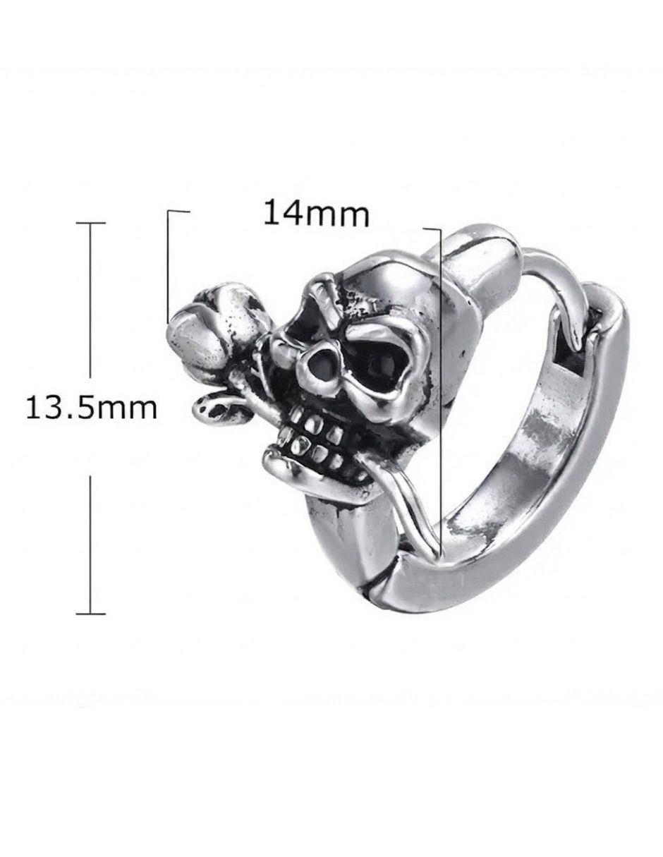 Aros de calaveras de acero inoxidable con acabado brillante 7