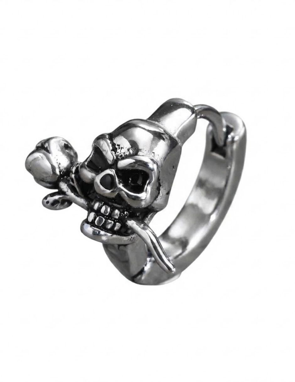 Aros de calaveras de acero inoxidable con acabado brillante 4