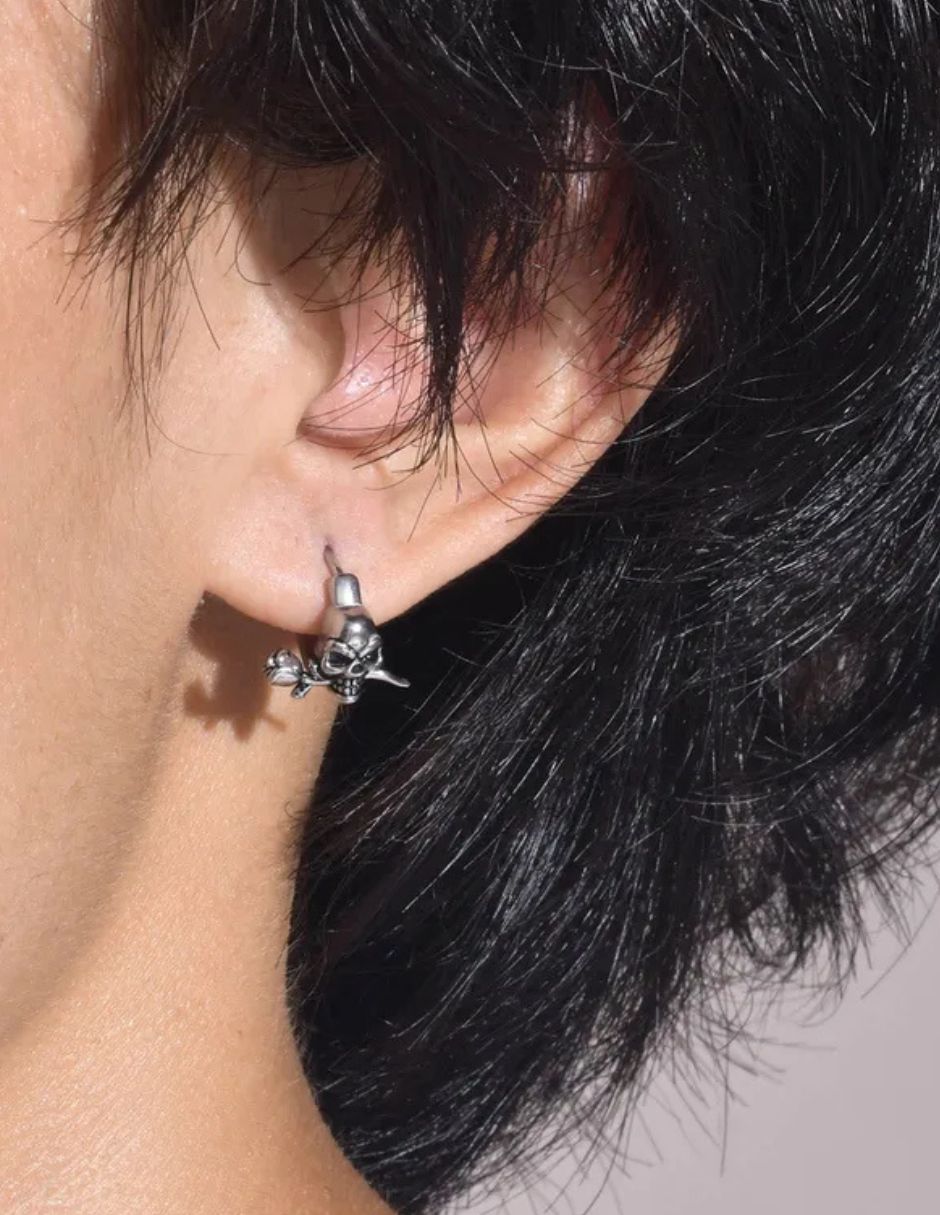Aros de calaveras de acero inoxidable con acabado brillante 2