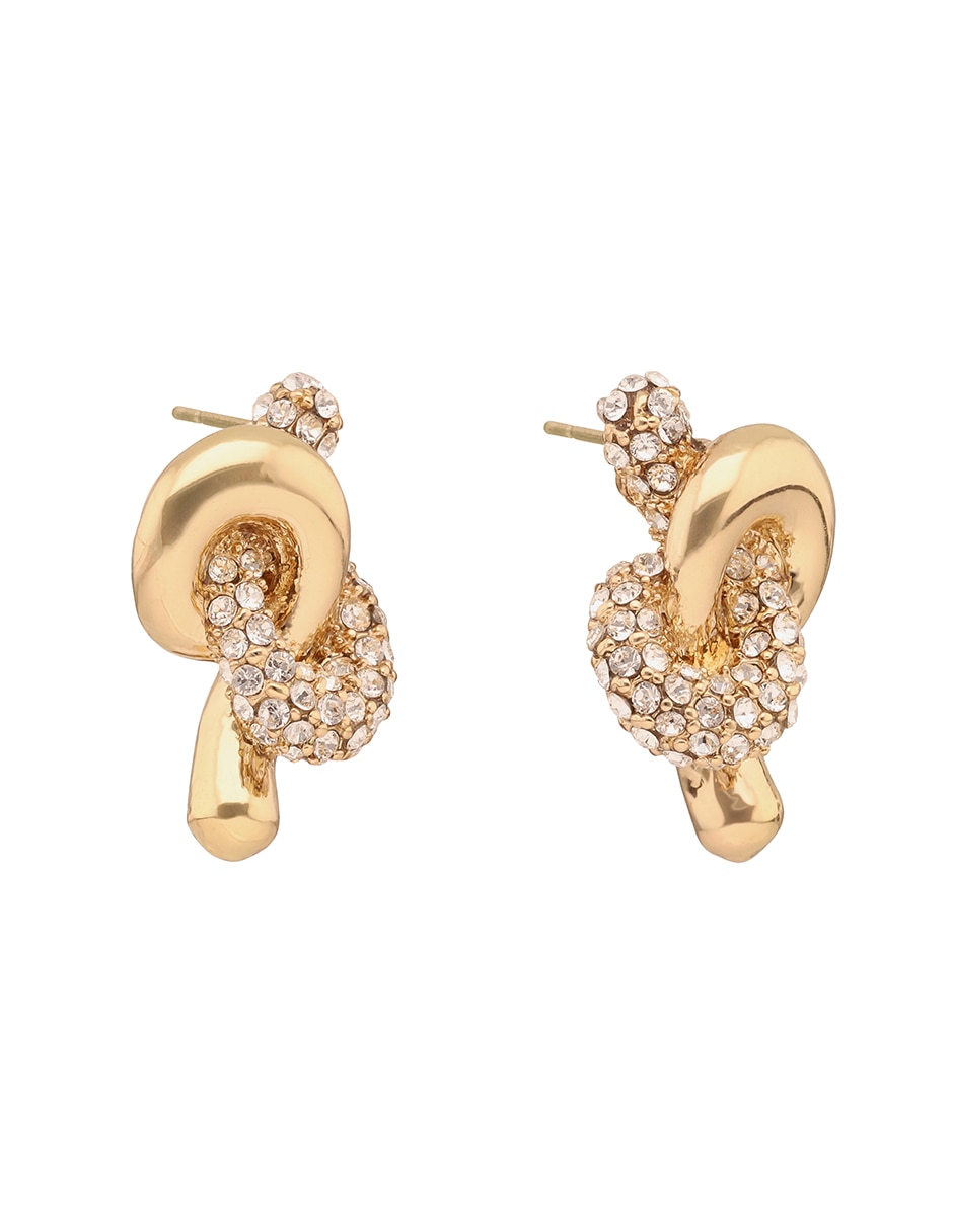 Aretes cortos brady con acabado pavé cristal Aretes cortos brady con acabado pavé cristal