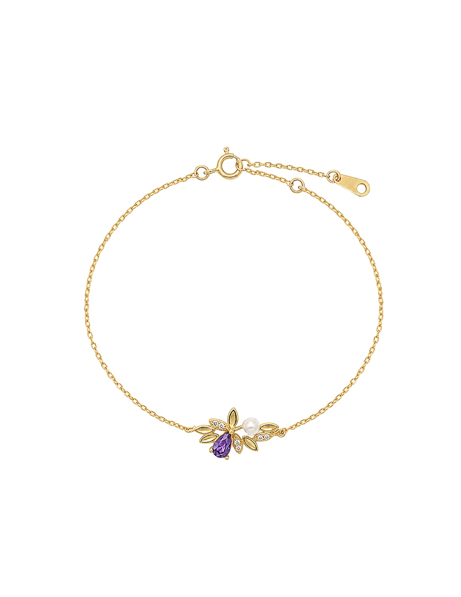 Pulsera de plata con circonita p 925 naturaleza