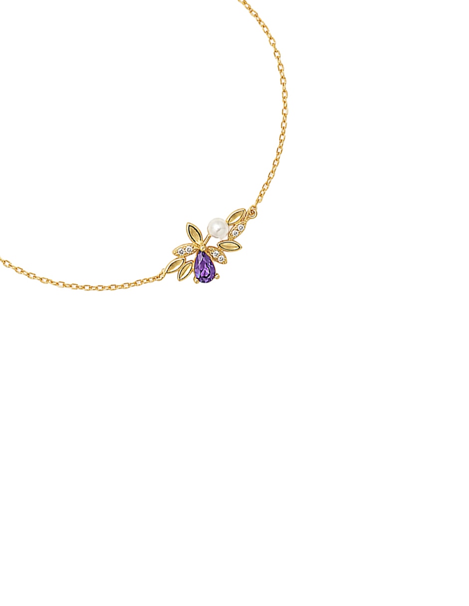 Pulsera de plata con circonita p 925 naturaleza 2
