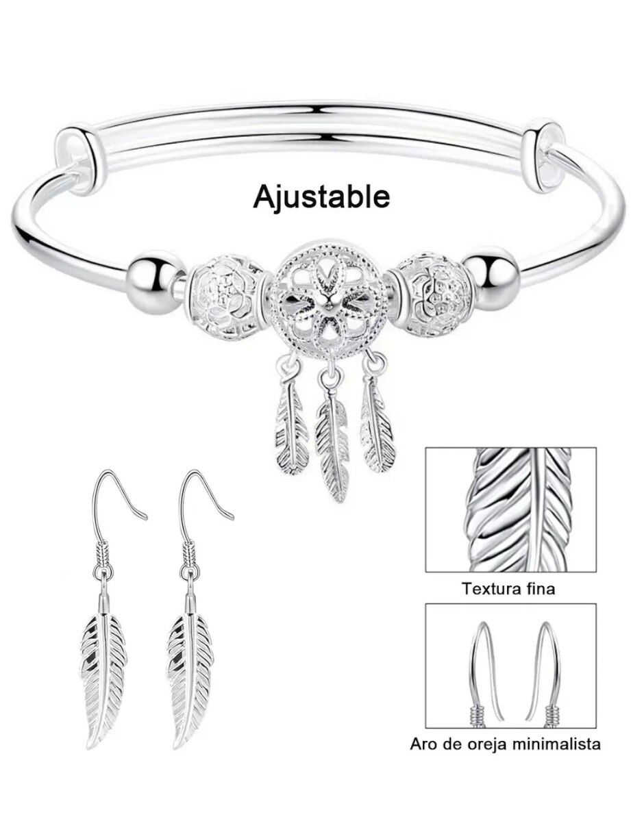 Aretes y pulsera de cobre