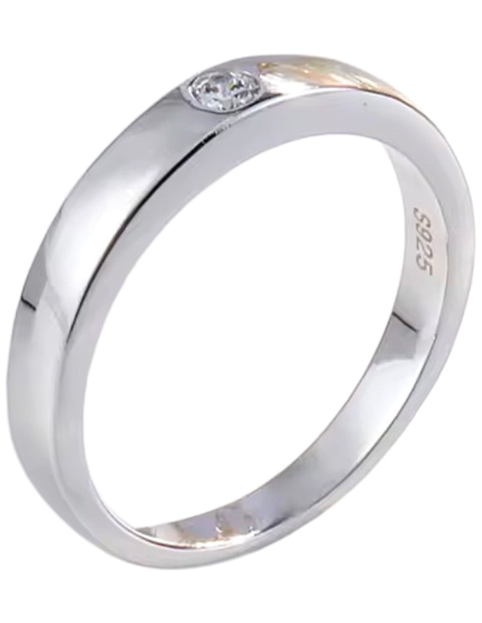 Anillo con gema mi p 925 de plata zirconia brillante Anillo con gema mi p 925 de plata zirconia brillante