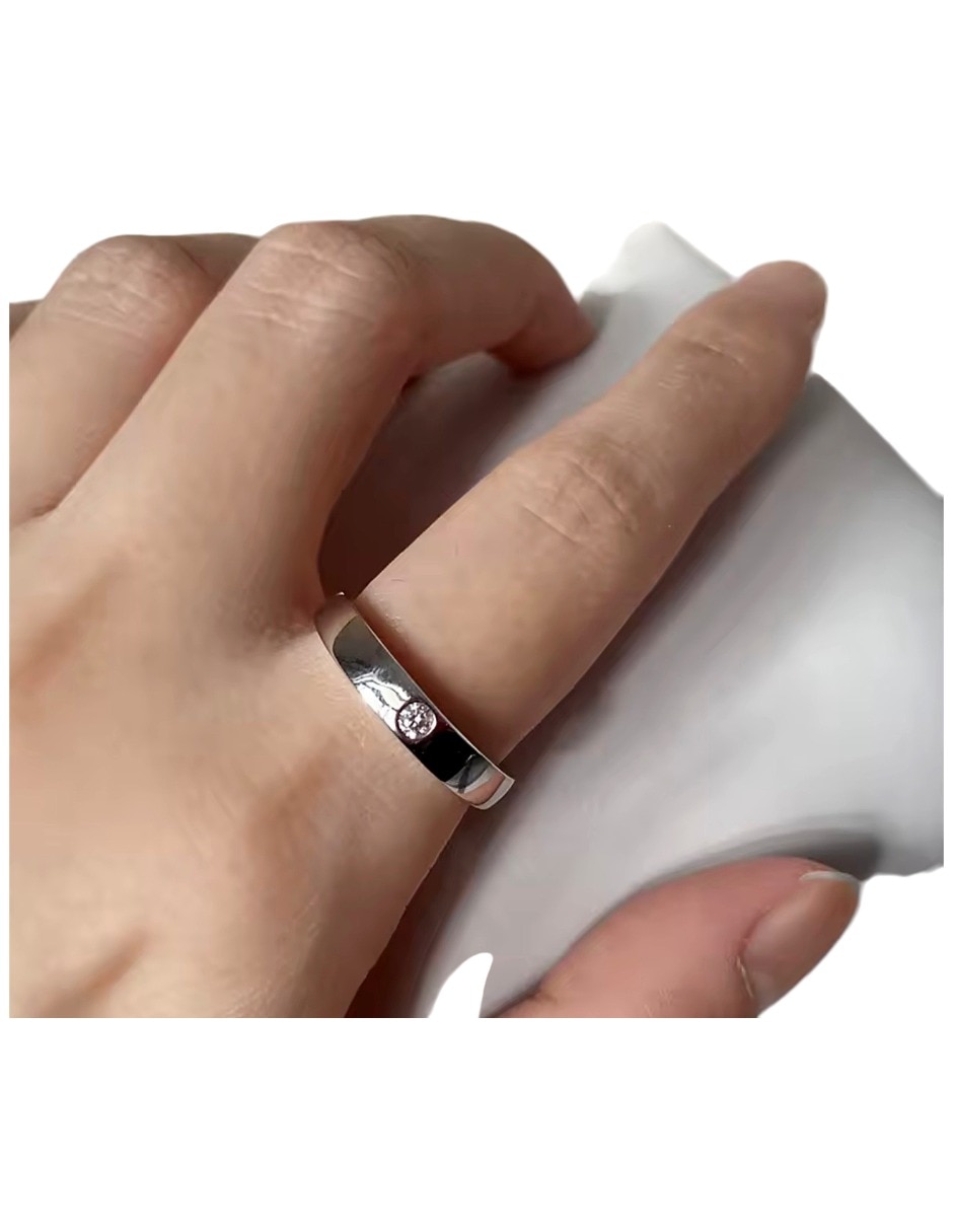 Anillo con gema mi p 925 de plata zirconia brillante 2