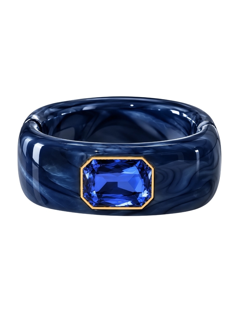 Brazalete de resina con cristal vitra