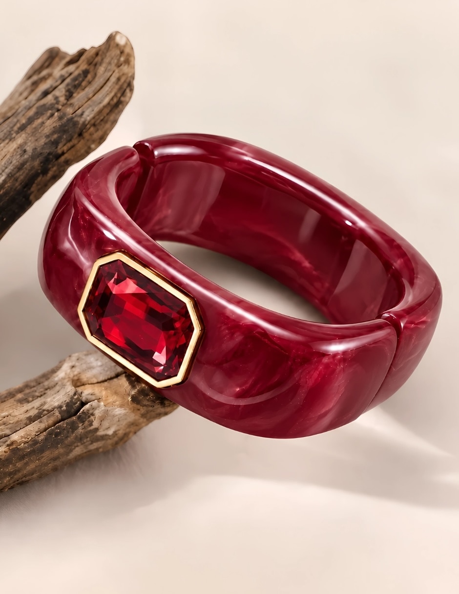 Brazalete de resina con cristal vitra 6