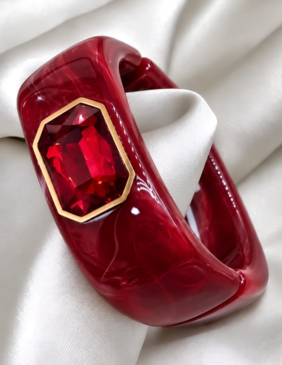 Brazalete de resina con cristal vitra 7
