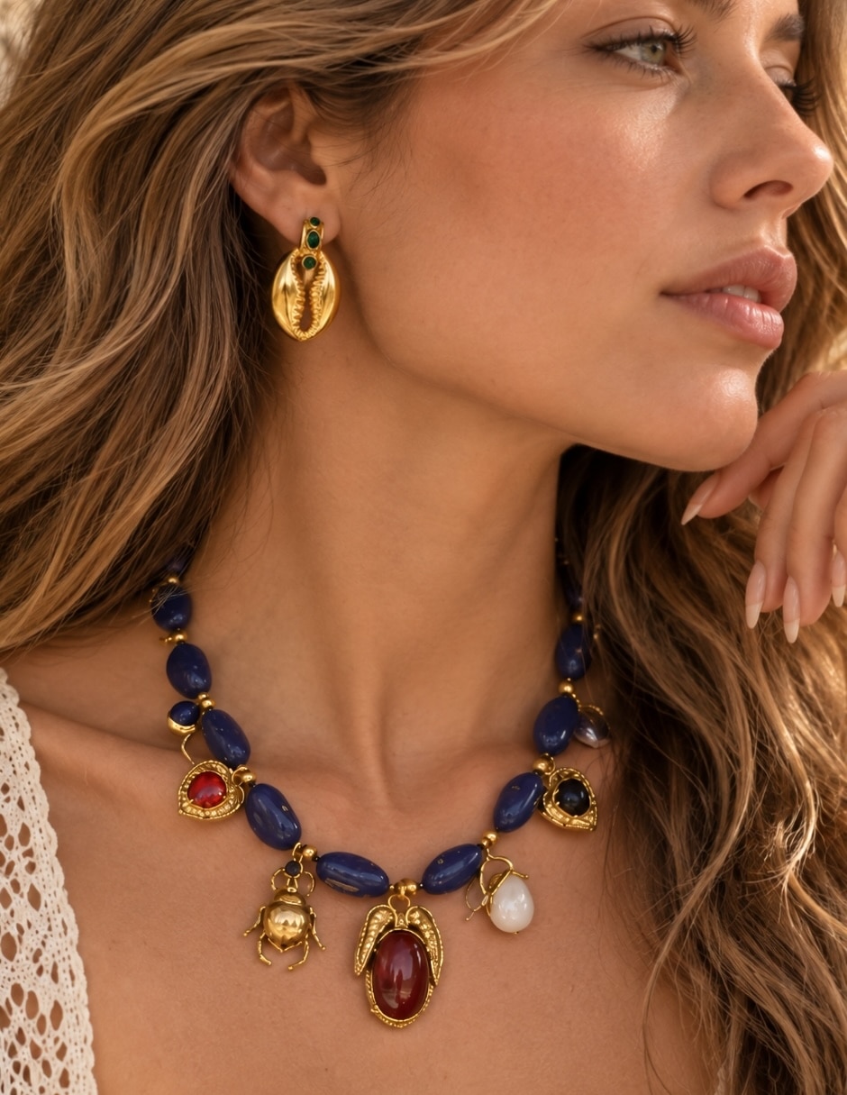Collar de escarabajo de acero inoxidable 6
