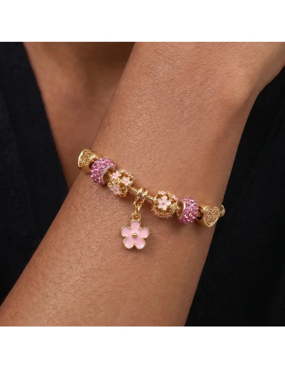 Pulsera y charms de Baño oro con Sin gema 14 K acabado 2