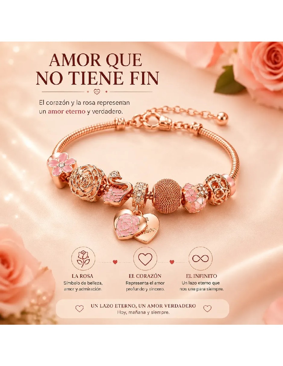 Pulsera y charms de Aleación de metal con No aplica Sin kilataje acabado 2