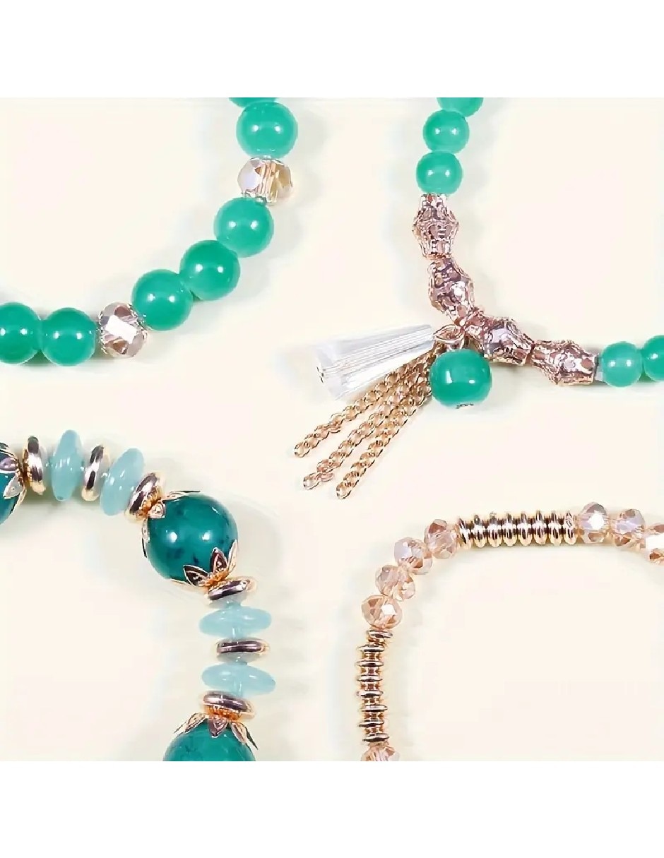 Kit de pulsera de Acrílico con Sin gema Sin kilataje acabado 4