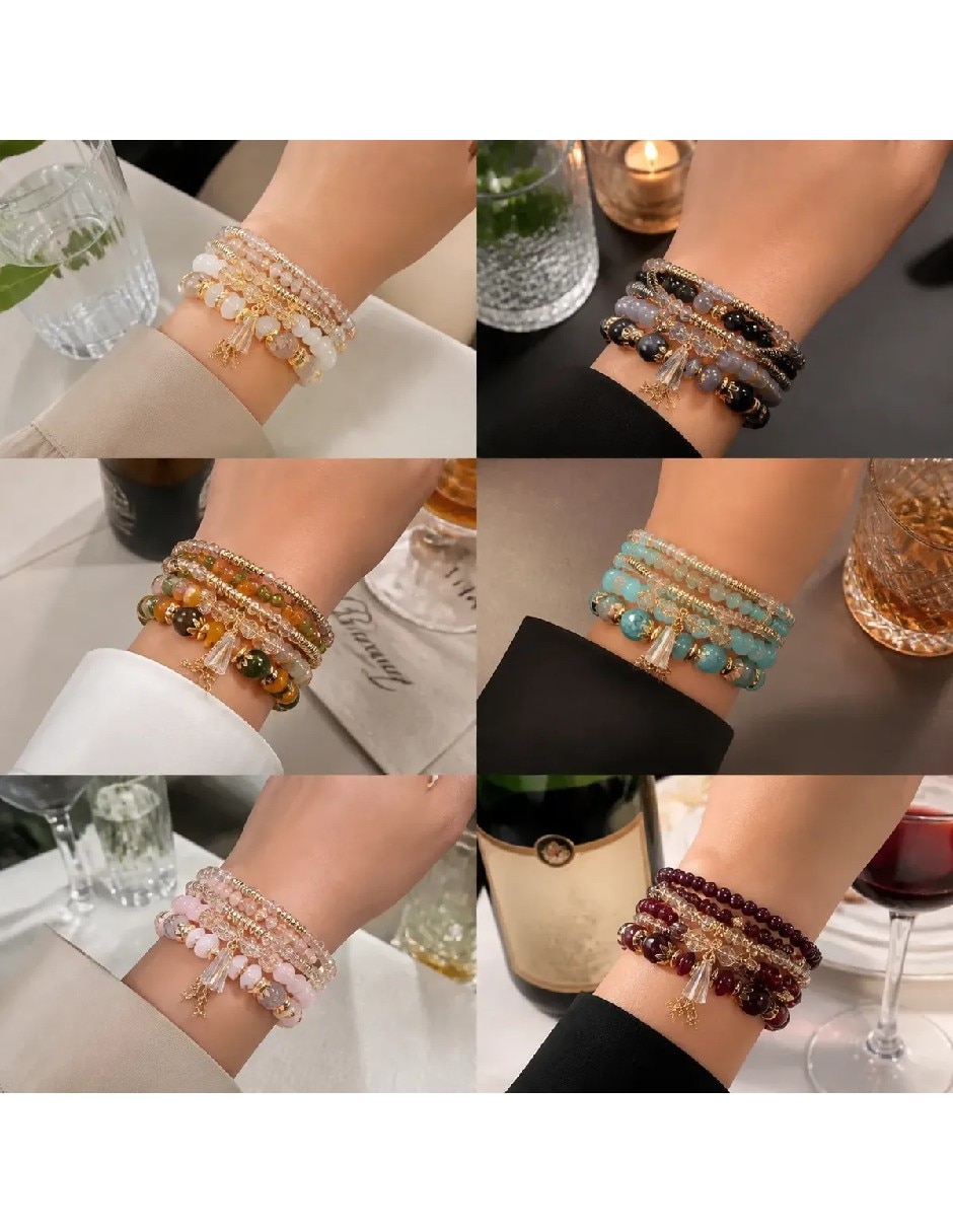 Kit de pulsera de Acrílico con Sin gema Sin kilataje acabado 2