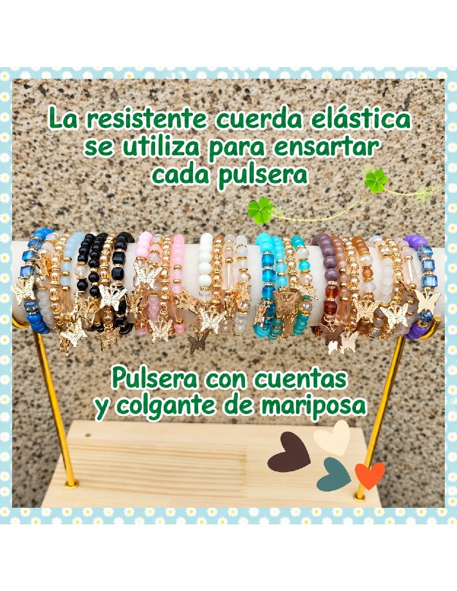Multi-pulsera de Acrílico con Sin gema Sin kilataje acabado